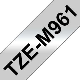 Brother Schriftband TZe-M961 | 36 mm | Schwarz auf Silber | 8 m