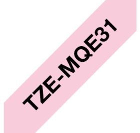 Brother Schriftband TZe-MQE31 | 12 mm | Schwarz auf Rosa | 8 m