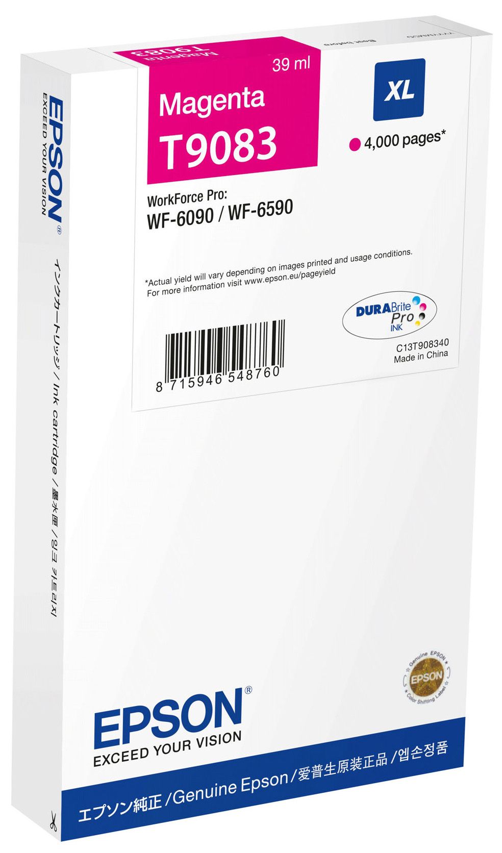 Original Epson T9083 | C13T908340 | C13T90834N Tinte Magenta ( 2023 )
