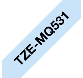 Brother Schriftband TZe-MQ531 | 12 mm | Schwarz auf Blau | 4 m