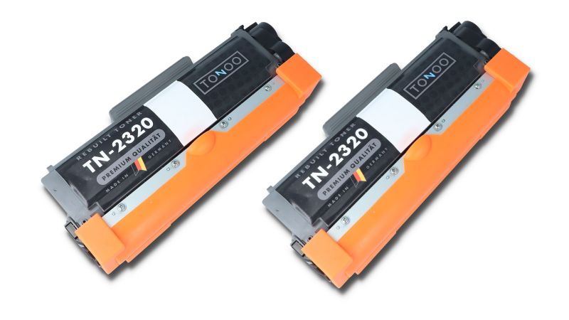 Tonoo® Toner ersetzt Brother TN2320TWIN Schwarz Doppelpack