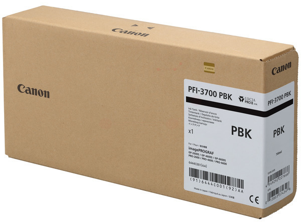 Original Canon PFI3700 | 6444C001 Tintenpatrone Foto Schwarz
