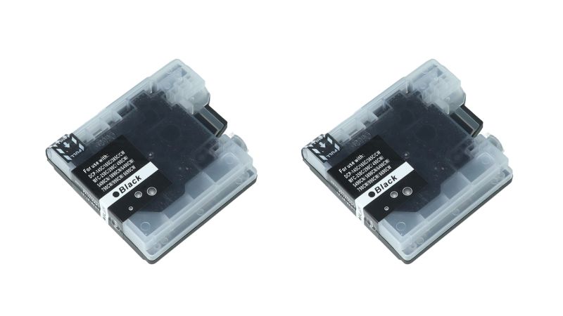 Tonoo® Tinte ersetzt Brother LC1100HYBKBP2DR Schwarz Doppelpack XL