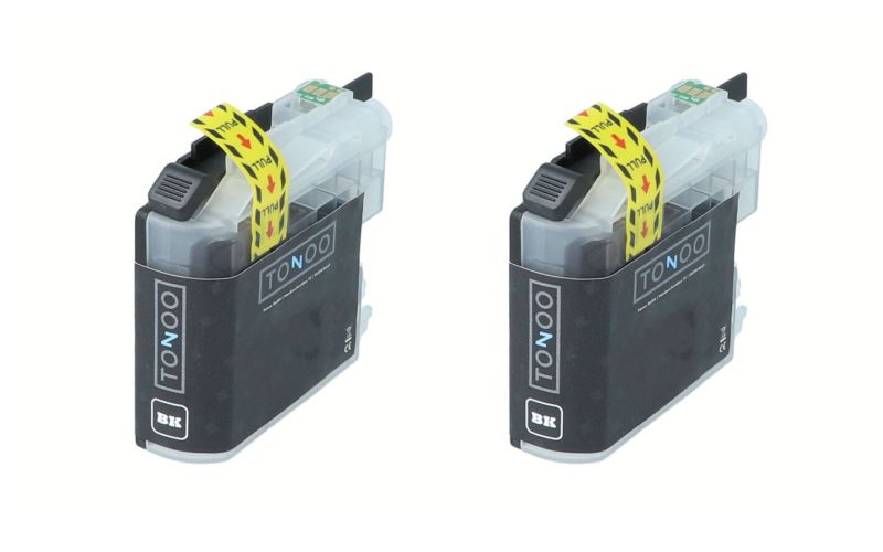 Tonoo® Tinte ersetzt Brother LC127XLBKBP2DR Schwarz Doppelpack XL