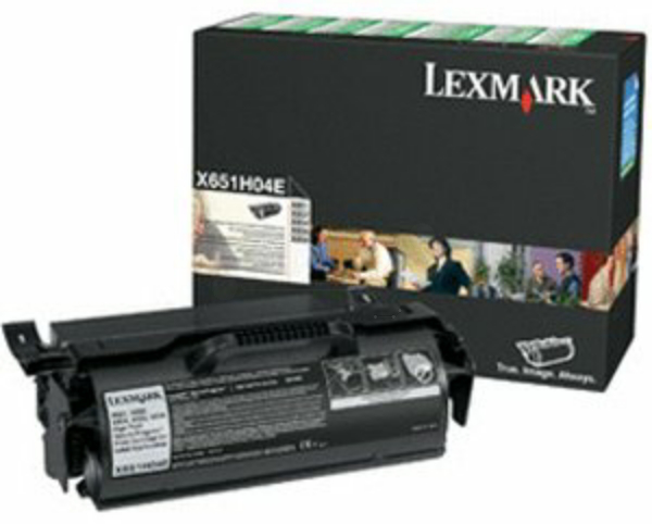 Original Lexmark X651H04E Toner Schwarz XL für Etiketten