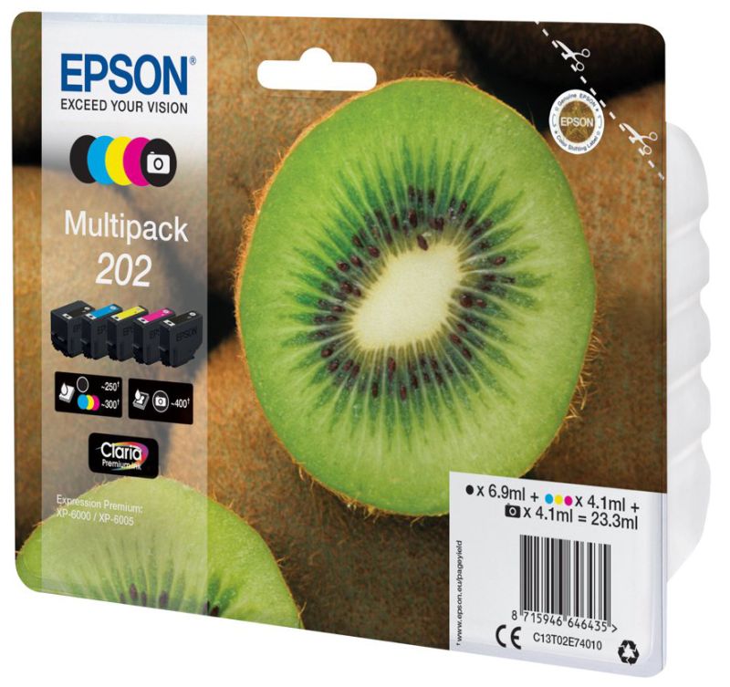 Original Epson 202 | C13T02E74010 Tinte Spar Set | 5 Farben