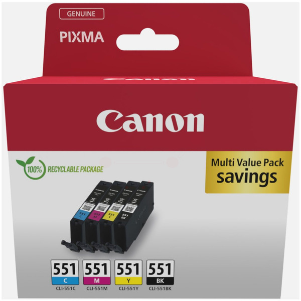 Canon CLI-551 BK/C/M/Y  | 6509B015 4er-Set
