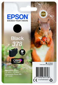 Original Epson 378 | C13T37814010 Tinte Schwarz