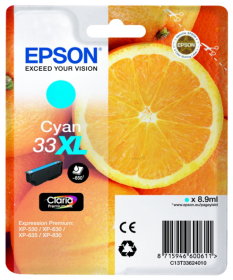 Original Epson 33XL | C13T33624012 Tinte Cyan XL