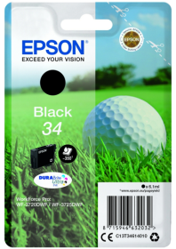 Original Epson 34 | C13T34614010 Tinte Schwarz