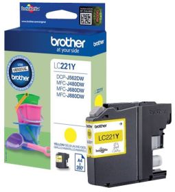 Original Brother LC221Y Tinte Gelb