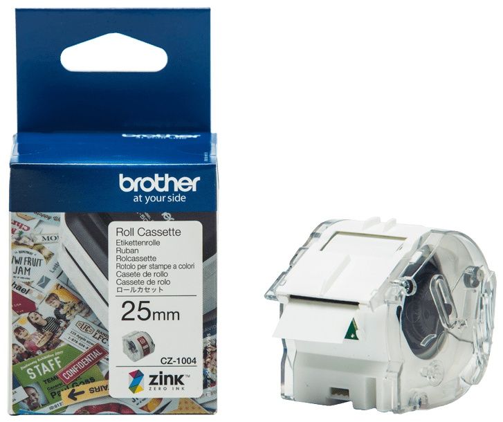 Brother Endlosetikett CZ-1004 | 25 mm | Weiß | Papier