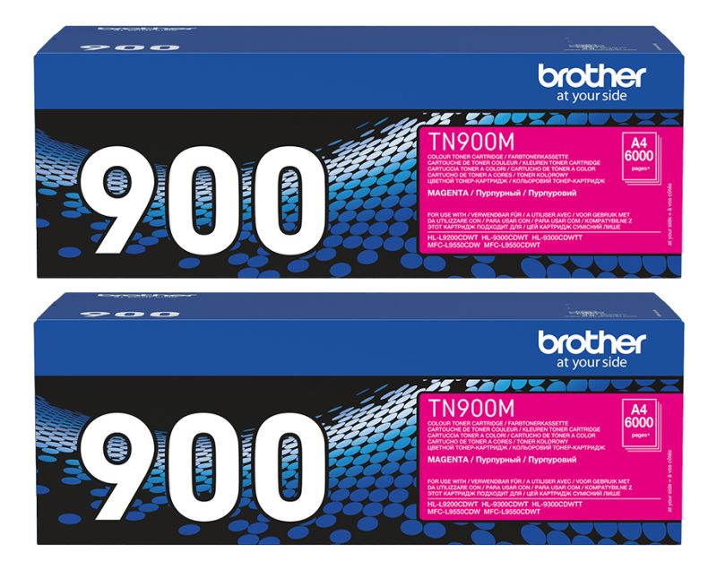 Original Brother TN900MTWIN Toner Magenta ( 2 Stück )