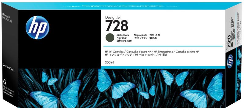 Original HP 728 | F9J68A Tinte Matt Schwarz XL