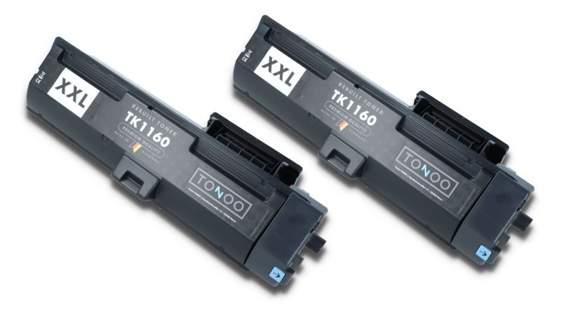Tonoo® Toner ersetzt Kyocera TK1160 Schwarz Doppelpack XL
