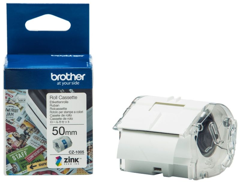Brother Endlosetikett CZ-1005 | 50 mm | Weiß | Papier