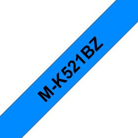 Brother Schriftband M-K M-K521 | 9 mm | Schwarz auf Blau | 8 m