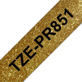 Brother Schriftband TZe-PR851 | 24 mm | Schwarz auf Gold | 8 m