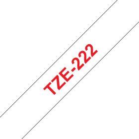 Brother Schriftband TZe-222 | 9 mm | Rot auf Weiß | 8 m