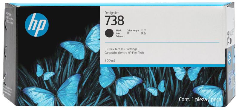Original HP 738 | 498N8A Tinte Schwarz XL