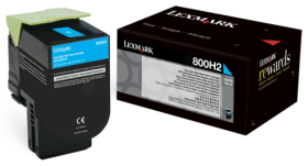 Original Lexmark 80C0H20 Toner Cyan XXL