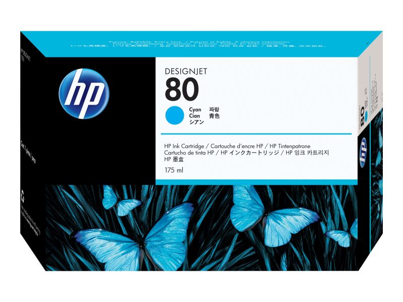 Original HP 80 | C4872A Tinte Cyan ( 2016 )