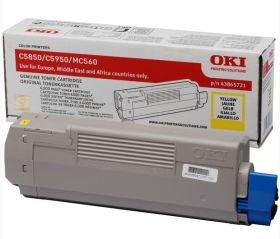 Original OKI 43865721 Toner Gelb