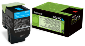 Original Lexmark 80C2XC0 Toner Cyan XXL