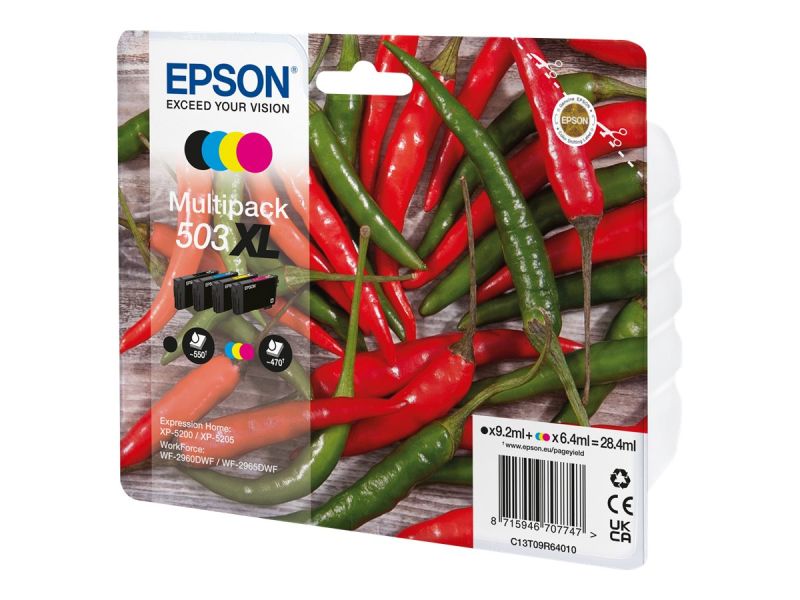 Original Epson 503XL | C13T09R64010 Tinte Multipack  ( 4 Stück )