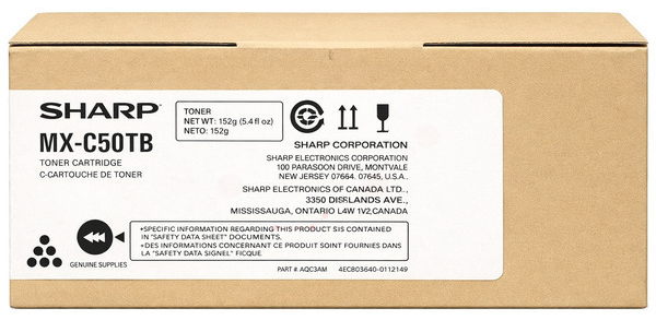 Original Sharp MX-C50TB Toner Schwarz