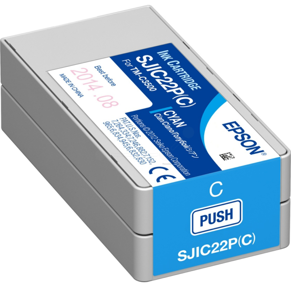 Original Epson SJIC22P | C33S020602 Tinte Cyan