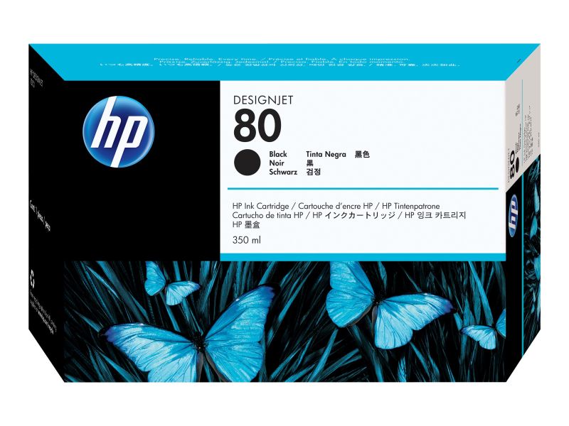 Original HP 80 | C4871A Tinte Schwarz XL ( 2012 )