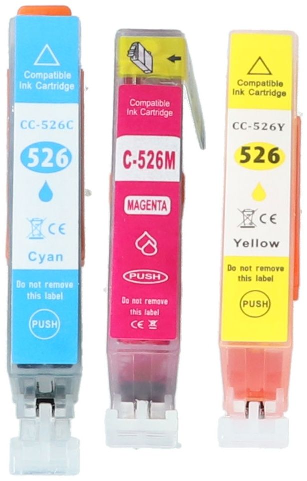 Tonoo® Tinte ersetzt Canon 4541B009 | CLI526 C/M/Y Spar Set