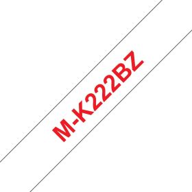 Brother Schriftband M-K M-K222 | 9 mm | Rot auf Weiß | 8 m