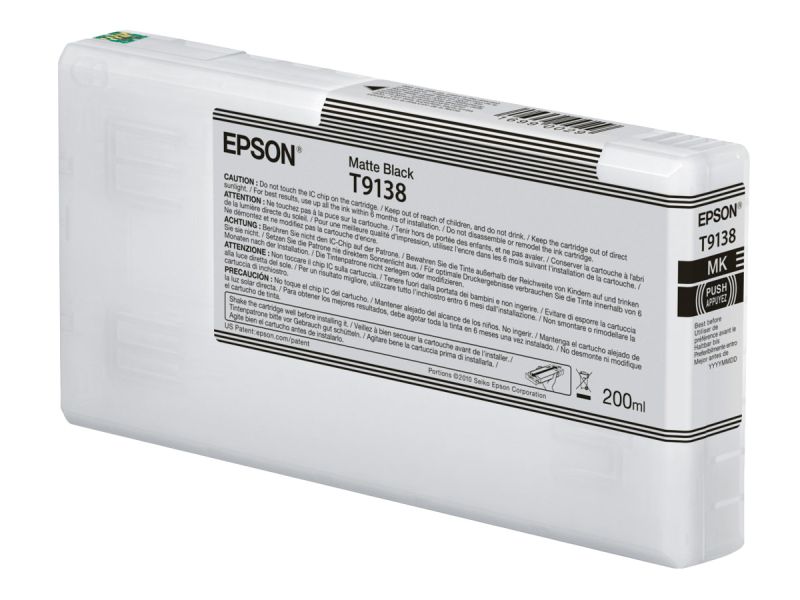 Original Epson T9138  | C13T913800 Tinte Matt Schwarz