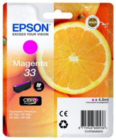 Original Epson 33 | C13T33434012 Tinte Magenta