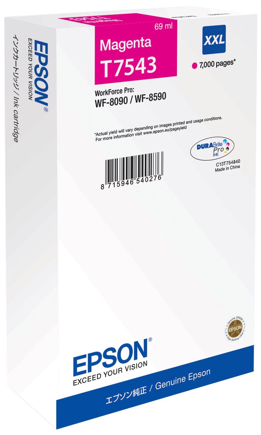 Original Epson T7543 | C13T754340 | C13T75434N Tinte Magenta XXL